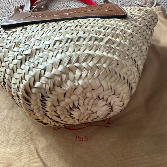 Christian Louboutin straw and leather bag - Picture 3 of 15